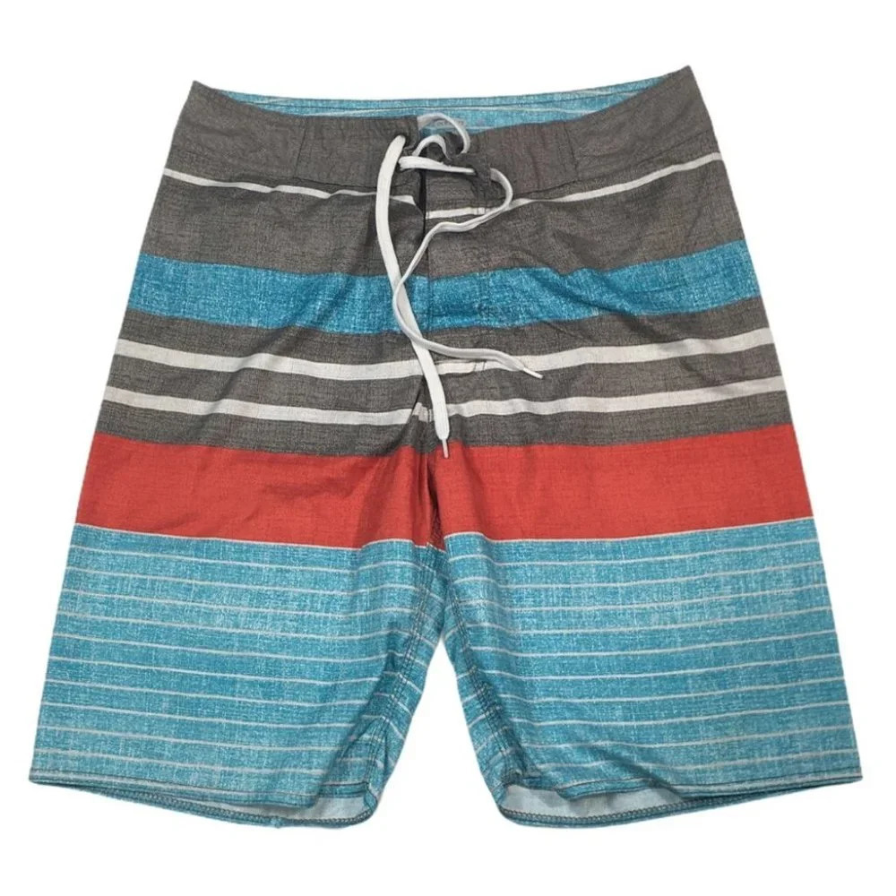 SH72 Old Navy Striped Surfer Board Shirts Swim S